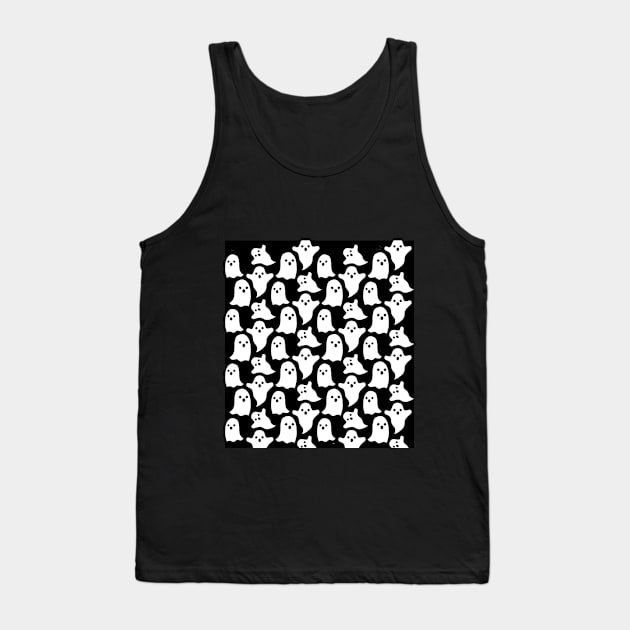 Black and white Halloween pattern design Tank Top by Spinkly